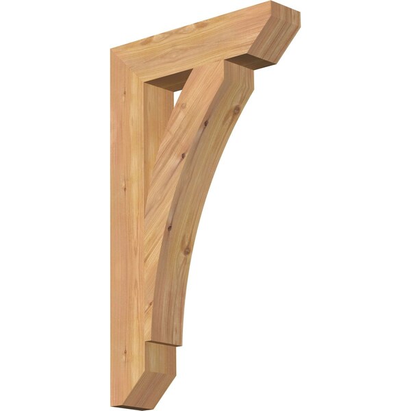 Ekena Millwork Thorton Slat Smooth Bracket, Western Red Cedar, 3 1/2"W x 16"D x 28"H BKT04X16X28THR06SWR - main